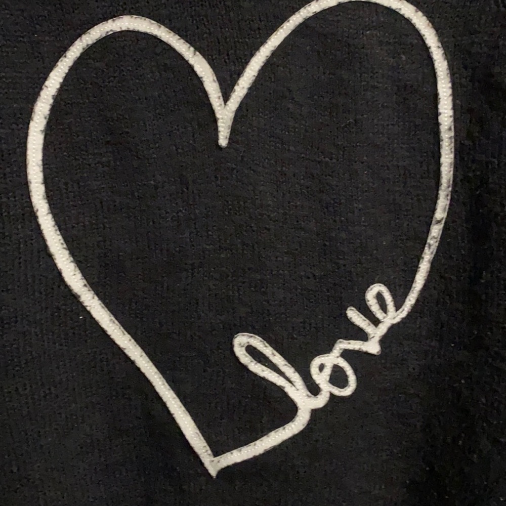 SO Black & White Love Heart Sweater - Picture 2 of 5